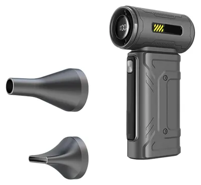 Produktbild von Zimilo Tragbarer Akku Tischventilator, Mini USB Ventilator mit 100 Stufen, LED-Display, Timer, Wiederaufladbar für Büro, Heim und Outdoor, Grau