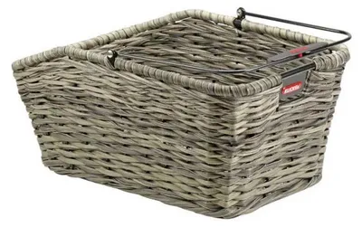 Zdjęcie produktu dla Kosz bagażowy Klickfix Structura GT trzcinowy brązowy Racktime 18L max 10kg