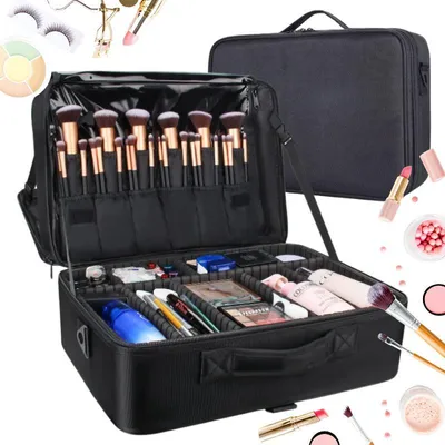 Produktbild von Kosmetik-Organizer-Etui, geräumige Kosmetiktasche mit Fächern