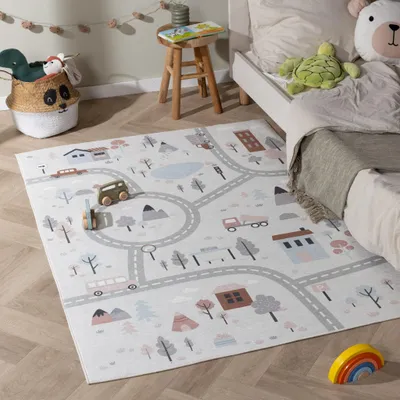 Zdjęcie produktu dla Volero - Mata do zabawy auto - Rocky Ride Biała - 80x150 cm