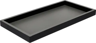 Produktbild von Gift Company Tablett Neo, rechteckig, Dekotablett, Ablage, MDF, Dunkelgrau / Schwarz, 30 x 15 cm, 1202101038