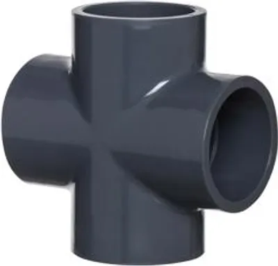 Obrázok produktu pre PVC tvarovka - Kríž 90° 32 mm, 4x lepený spoj