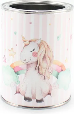 Produktbild von Stiftebecher Einhorn rosa weiß - Kinder Stifteköcher Stiftehalter