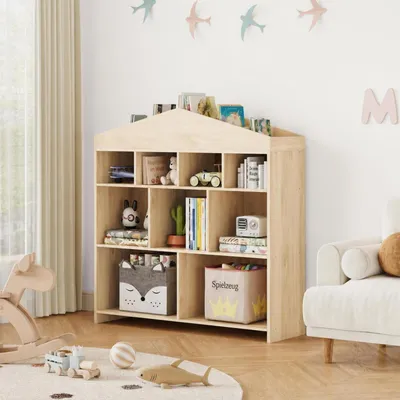 Produktbild von Bücherregal Kinder mit 9-15 Fächern Holzfarbe