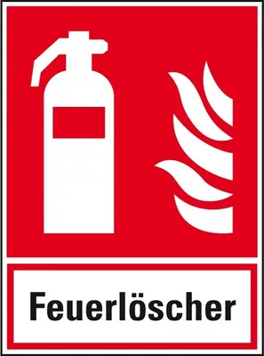 Produktbild von Dreifke® Aufkleber I Brandschutz-Kombischild Feuerlöscher, Folie, selbstklebe...