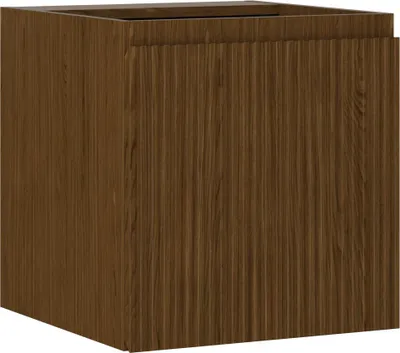 Produktbild von Mexen Rivel Badezimmerschrank für Waschbecken 45 cm, 1 Tür, gerillt, Nussbaum - 91A21-04547-1-BF86