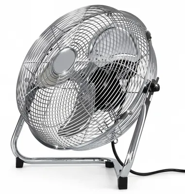Produktbild von Grafner Ventilator Bodenventilator Ø41 cm im Retro-Stil, 100 Watt, mit 3 kraftvollen Stufen, verstellbarer Neigungswinkel, tragbar, 16 Zoll Standventilator Windmaschine Ventilator Retro