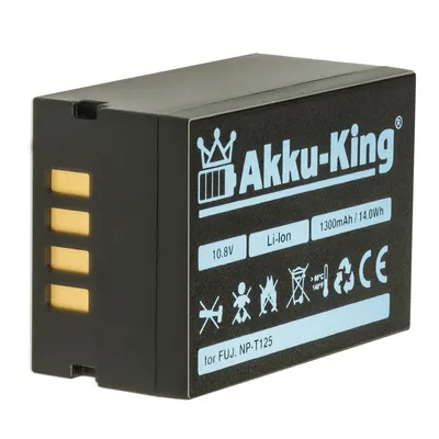 Produktbild von Akku kompatibel mit Fujifilm NP-T125 - Li-Ion 1300mAh - für GFX 50S, GFX 50R