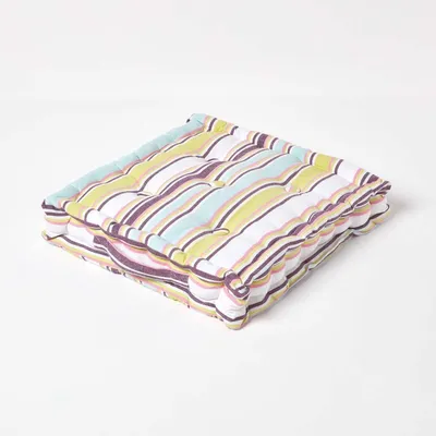 Produktbild von HOMESCAPES Sitzkissen Osaka Green 50 x 50 x 10 cm 100% Baumwolle & Polyester