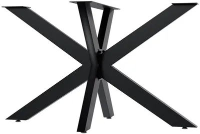 Produktbild von CLP Tischbeine Hardwick aus Stahl in Sternform Höhe 71 cm schwarz Größe 120x68x71 cm Größe 120x68x71 cm