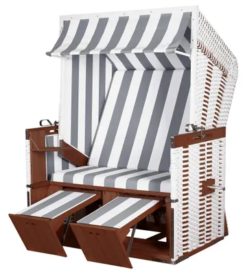 Produktbild von Strandkorb deVries Profi Nordsee Sylt - PE weiß - Modell 989
