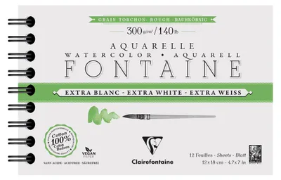Obrázok produktu pre Clairefontaine 976089C, Umelecká papierová podložka, 300 g/m², 12 listy
