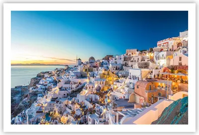 Produktbild von Poster - Poster ohne Rahmen - Griechenland Insel Sommer - 91,5x61 cm - Wand Bild - Wanddeko - Wandbilder - Kunstposter - Wandposter - Bilder - Kunstdruck - Wanddekoration - Wandbild - P2XAA91x61-4062