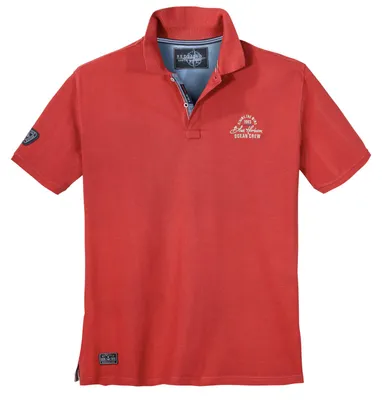 Produktbild von Redfield Poloshirt rot maritim Übergröße