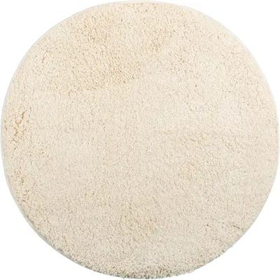 Produktbild von Runder Badteppich, Durchmesser 60 cm, aus Chenille, rutschfest und maschinenwaschbar, beige