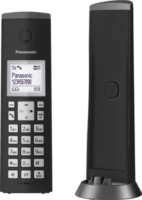 Produktbild von Panasonic KX-TGK220, DECT-Telefon, Kabelloses Mobilteil, Freisprecheinrichtung, 120 Eintragungen, Anrufer-Identifikation, Schwarz