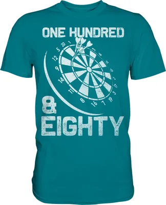 Produktbild von Darts 180 Triple 20 Dartscheibe einhundertachtzig T-Shirt – Diva Blue / S
