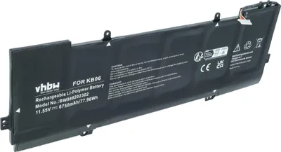 Produktbild von vhbw Akku kompatibel mit HP Spectre x360 15-BL003NF, 15-BL002NF, 15-bl002xx, 15-BL003NB, 15-bl002ng Notebook (6750 mAh, 11,55 V, Li-Polymer)