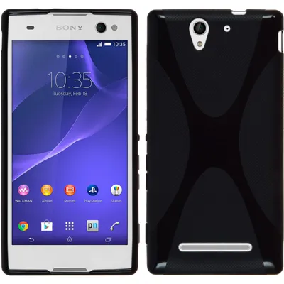 Produktbild von PhoneNatic Case kompatibel mit Sony Xperia C3 - schwarz Silikon Hülle X-Style Cover