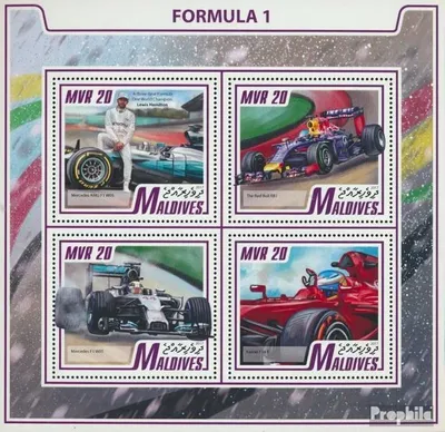Produktbild von Briefmarken Malediven 2017 Mi 7193-7196 Kleinbogen (kompl. Ausg.) postfrisch Formel 1