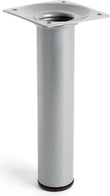 Produktbild von Zylindrischer Stahlfuß in mattsch chrome Farbe, Modell 401g. Maße ø3x15cm 2-401g.150.38 Rei