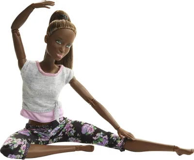 Produktbild von Barbie Made to Move Puppe (brünett mit Afro-Style)
