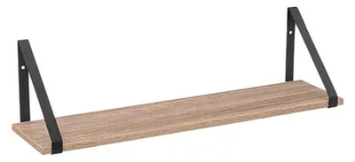 Produktbild von Wandregal ALIAJ mit Metallhalterungen, 58 × 15 × 16 cm