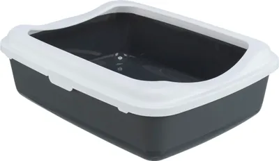 Produktbild von TRIXIE Katzentoilette Classic - dunkelgrau/weiß - 37 × 15 × 48 cm