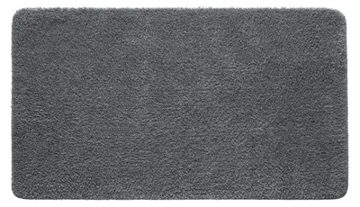 Produktbild von Badezimmerteppich rutschfest waschbar Grau 70x120 cm Mikrofaser