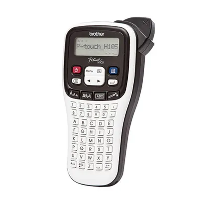 Produktbild von Brother PT-H105, ABC, TZe, Wärmeübertragung, 180 x 180 DPI, 20 mm/sek, Grau, Weiß