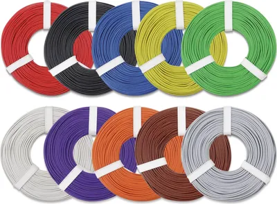 Produktbild von DONAU ELEKTRONIK Kupferlitzen-Set (0,25 mm²) 10 x 10 m, 10 farbig