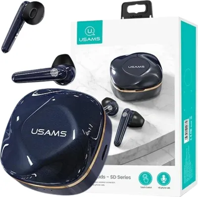 Produktbild von Usams Bluetooth Kopfhörer 5.0 Tws Sd Serie Drahtlos Blau/Gem Blau Bhusd02