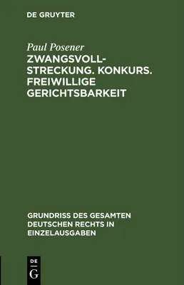 Produktbild von Zwangsvollstreckung. Konkurs. Freiwillige Gerichtsbarkeit