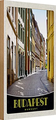 Produktbild von Holzschild Reise 20x30cm Budapest Ungarn Innenstadt Straße