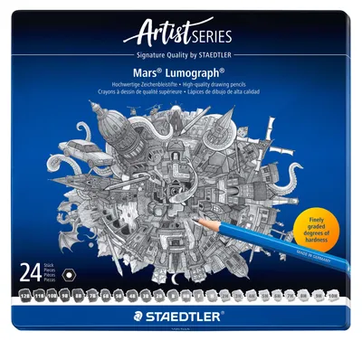 Image de STAEDTLER Bleistift Mars Lumograph 24ST Sechskant
