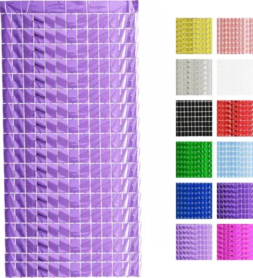 Produktbild von Paillettenwand Party Lametta Vorhang 100x200cm, Flieder