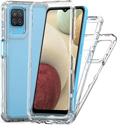 Obrázek produktu pro Průhledné pouzdro pro Samsung Galaxy A12, nárazuvzdorné TPU a PC hybridní Jasný pouzdro