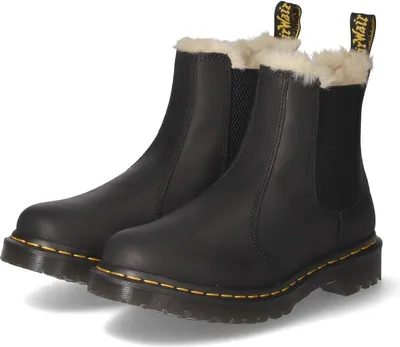 Produktbild von Dr. Martens Damen Chelsea Boots/ Winterstiefeletten Schwarz Glattleder Größe: 39