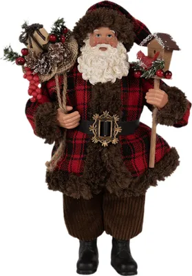 Produktbild von Clayre & Eef Weihnachtsdekorationsfigur Weihnachtsmann 27 cm Rot Kunststoff