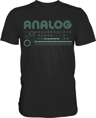 Produktbild von Retro Synthesizer Modular Analog T-Shirt – Black / 3XL