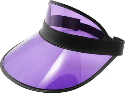 Produktbild von Visor Cap - Retro Schildkappe - 80s Poker Schildmütze lila-schwarz