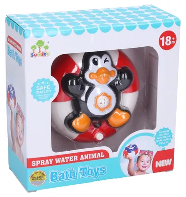 Produktbild von Wiky Badespielzeug Wasserfontäne Pinguin 10 cm batteriebetrieben ab 18 Monaten