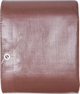 Image de Bâche en tissu PE 365,76 x 1219,2 cm - Bâche de protection 16 mils en bois - Bâche de jardin en tissu 16x16 - Etanche aux UV - Bâche pour camping-cars voitures motos meubles de jardin - Marron