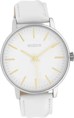 Produktbild von Oozoo Leder Damen Uhr Analog Quarzuhr Armband weiß Timepieces D2UOC10040