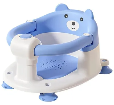 Obrázek produktu pro Dětská vanička, roztomilý medvědí motiv, ergonomický tvar, doporučeno pro děti od 6 měsíců, modrá