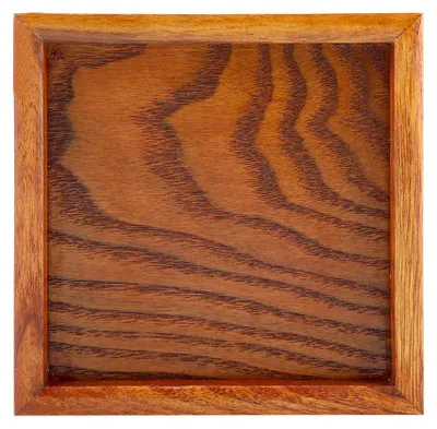 Produktbild von Quadratisches Massivholz-Teetablett, Kaffee-Sushi-Snacks-Servierplatte für Café-Restaurant (12,5 x 12,5 cm)