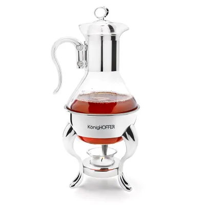 Produktbild von TEEKANNE mit Stövchen KAFFEEKANNE Teekessel Glaskanne 1,4 L ALADYN
