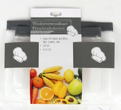 Produktbild von Wiederverwendbare Frischhaltebeutel 2er Set | Nachhaltige Beutel für Lebensmittel | Umweltfreundlich, robust & vielseitig nutzbar | 24er Pack