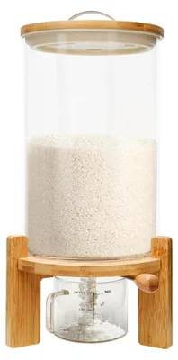 Produktbild von Müslispender mit 7,5L Kapazität, feuchtigkeitsbeständiger Vorratsbehälter für Küche, drehbarer Spender für Reis und Cerealien