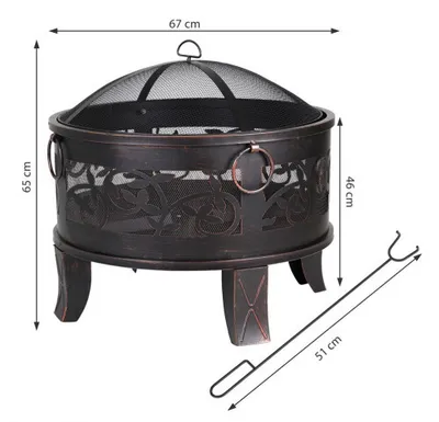 Produktbild von Elegantní zahradní přenosné ohniště | Ø 67 cm